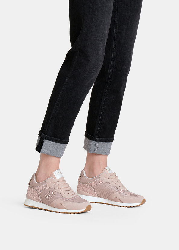 Sneakers glitter e mesh