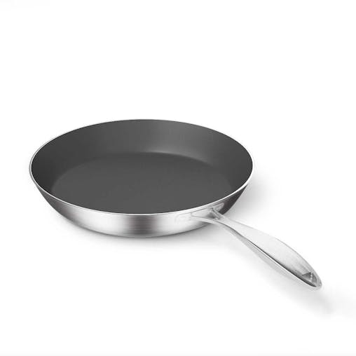 SOGA Stainless Steel Fry Pan Non Stick Interior 20cm 24cm