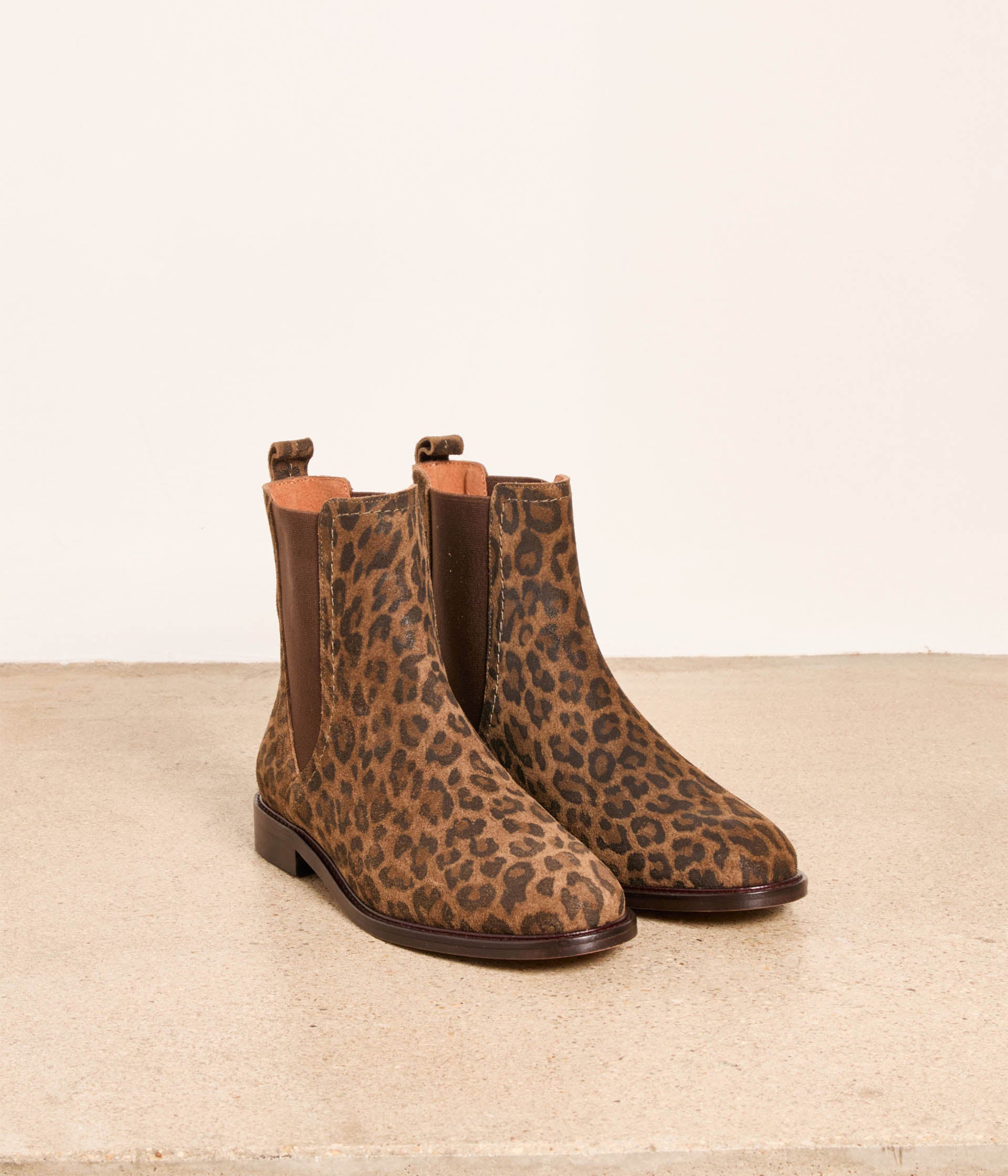 Boots cuir léopard Artem