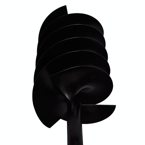 NNEVL Ground Drill with Handle Auger Bit 180mm 3 Spirals Steel Black