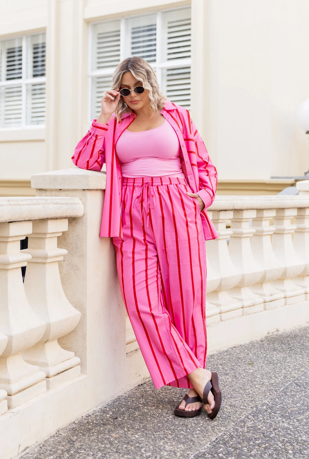 Jaimie Pants in Disco Stripes Pink