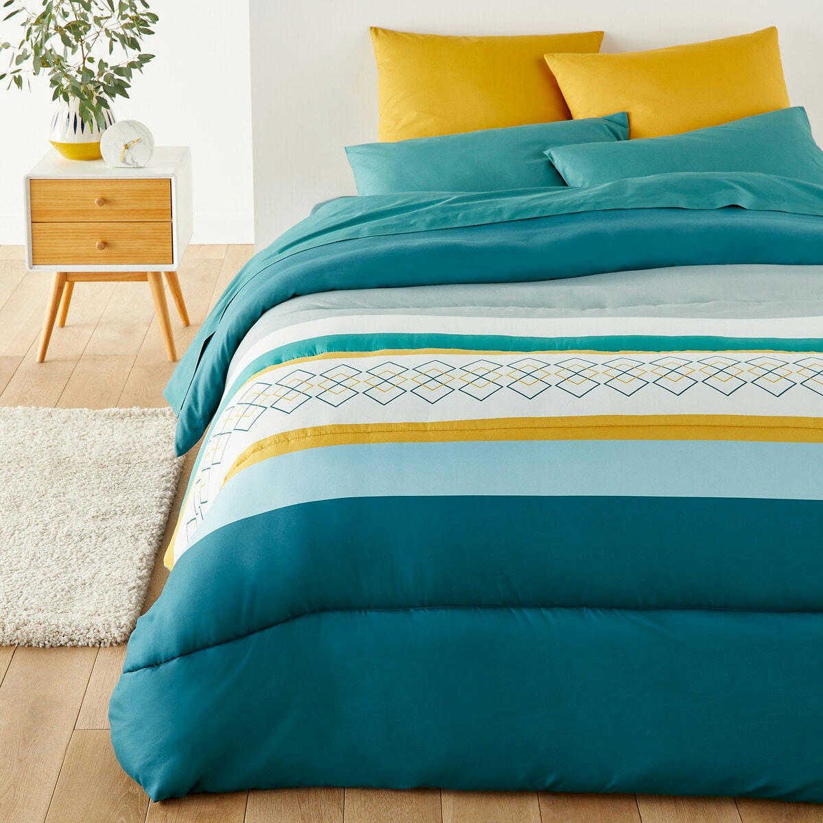 Couette imprimée microfibre, Inca
