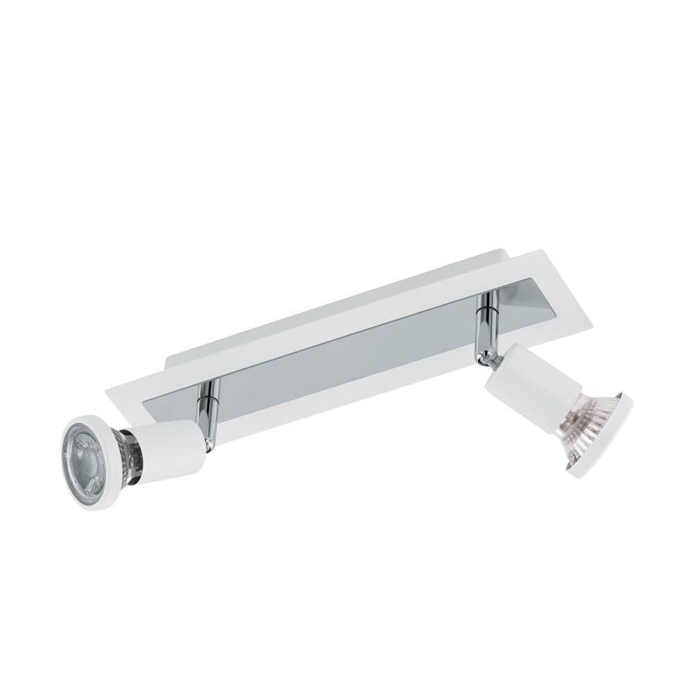 SPOTLIGHT EGLO SARRIA LED 2X5W GU10 HVIT/STÅL