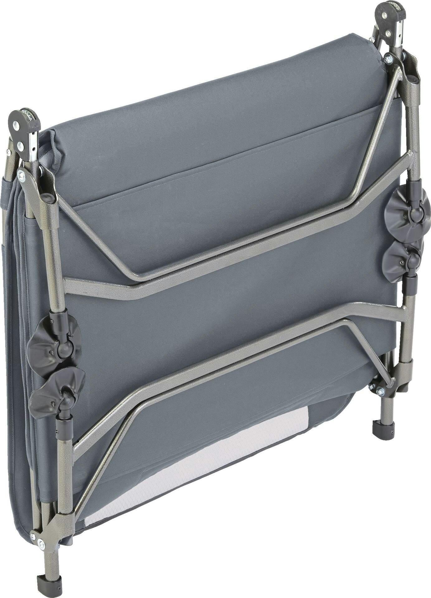 Woods Portable Quick Set-Up Folding Adjustable Camping Lounger/Cot, Supports 300 Lbs, Grey