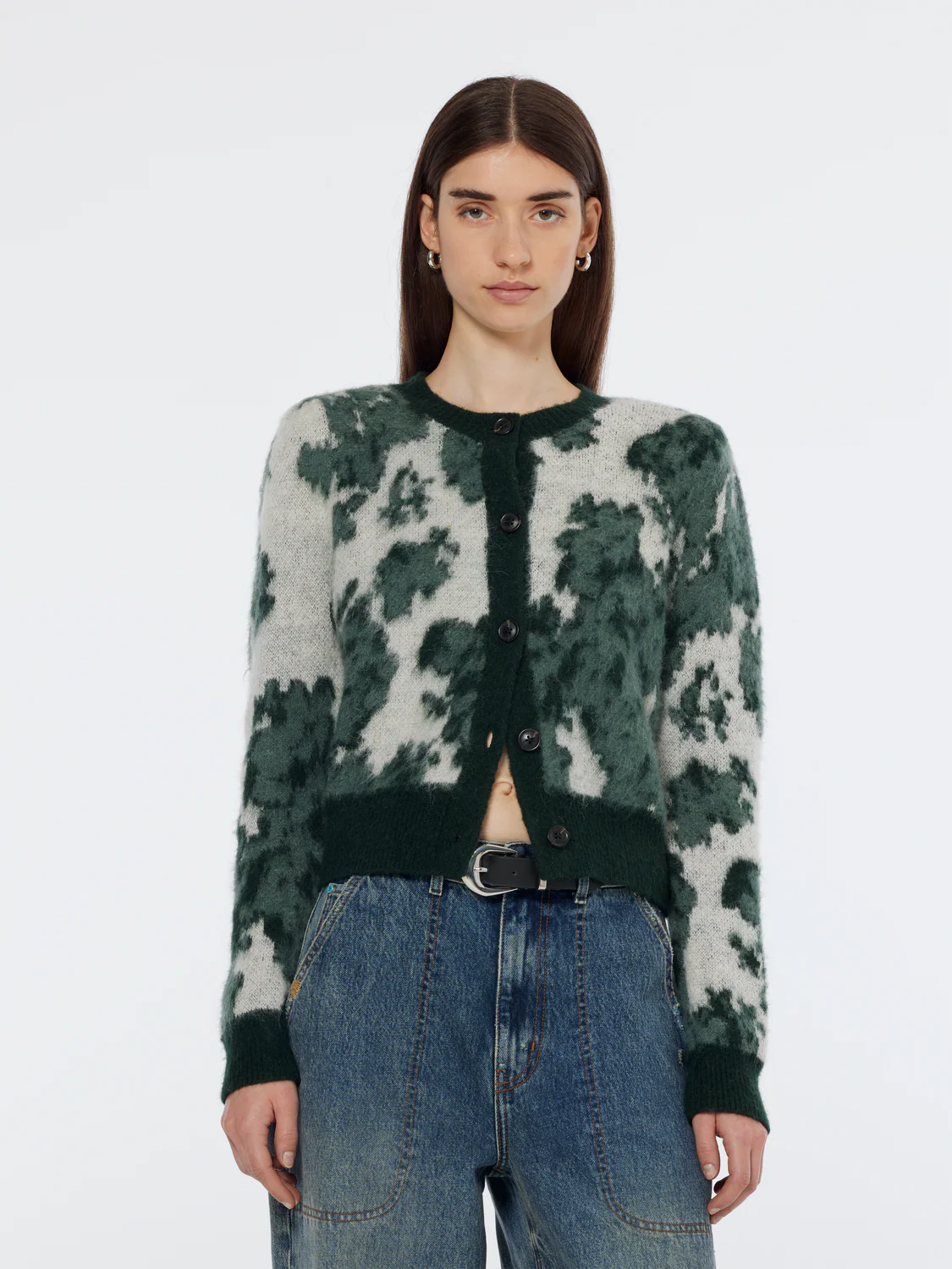 Floral Jacquard Cardigan