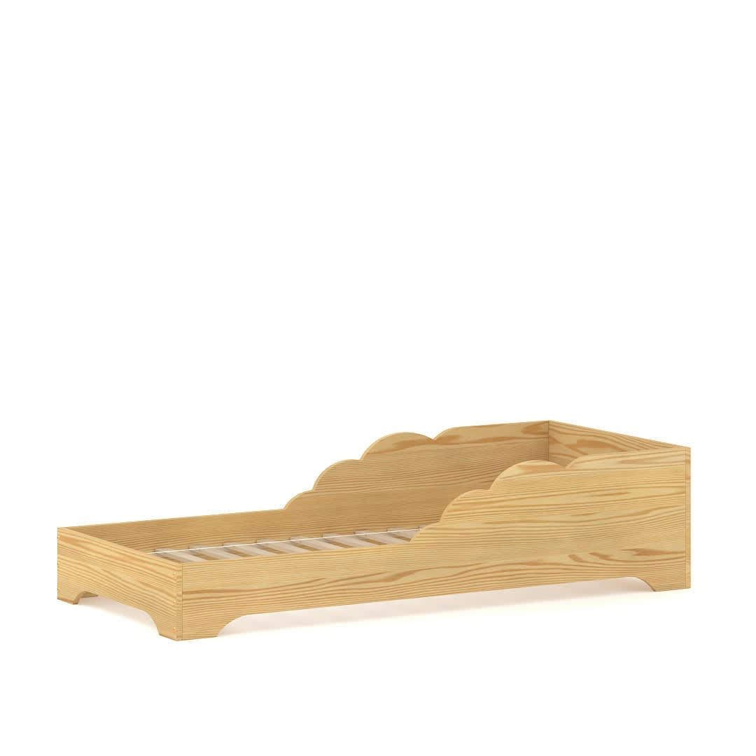 - Lit simple en pin massif 200x90 naturel