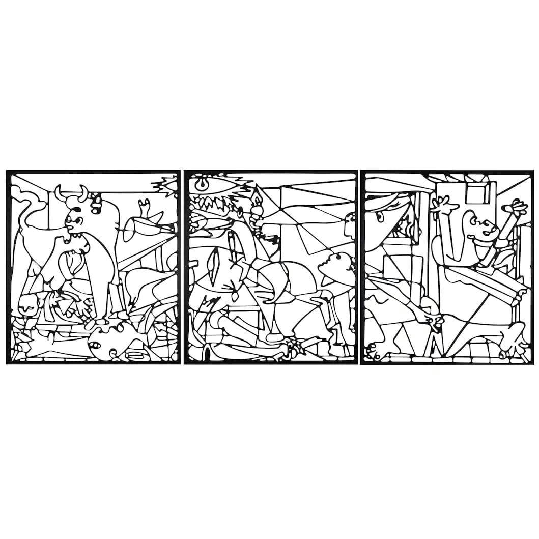 - Déco murale picasso guernica en métal 159x60 cm