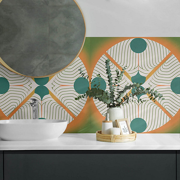 Panneau Mural PVC Wallfluent 120x60 cm Motif Géométrique En étoile 1 pièce
