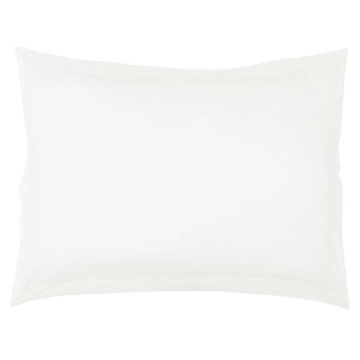 - Taie d'oreiller unie en 100 % coton coton blanc  x