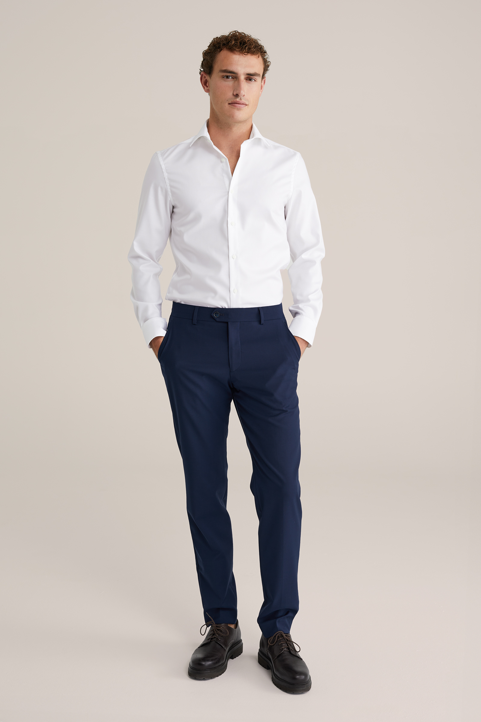 Heren Premium slim fit overhemd van katoen