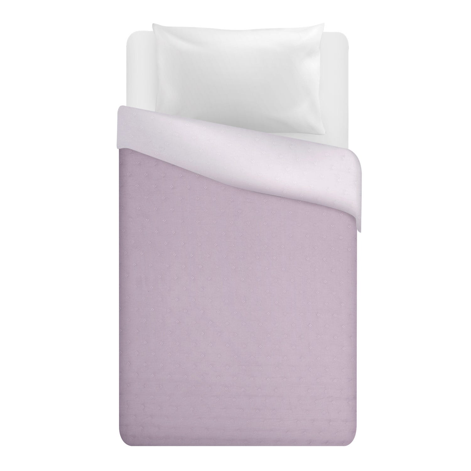 Trapuntino singolo microfibra Water washed rosa malva