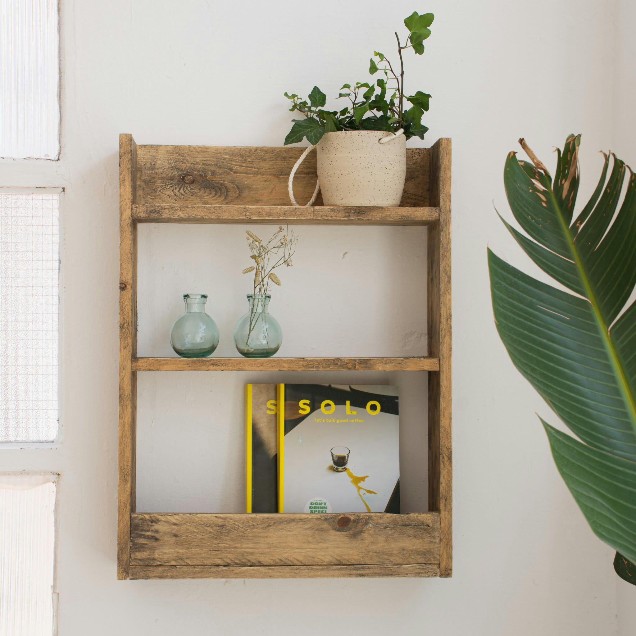 ROMEN - Etagère en bois de couleur marron 60 cm
