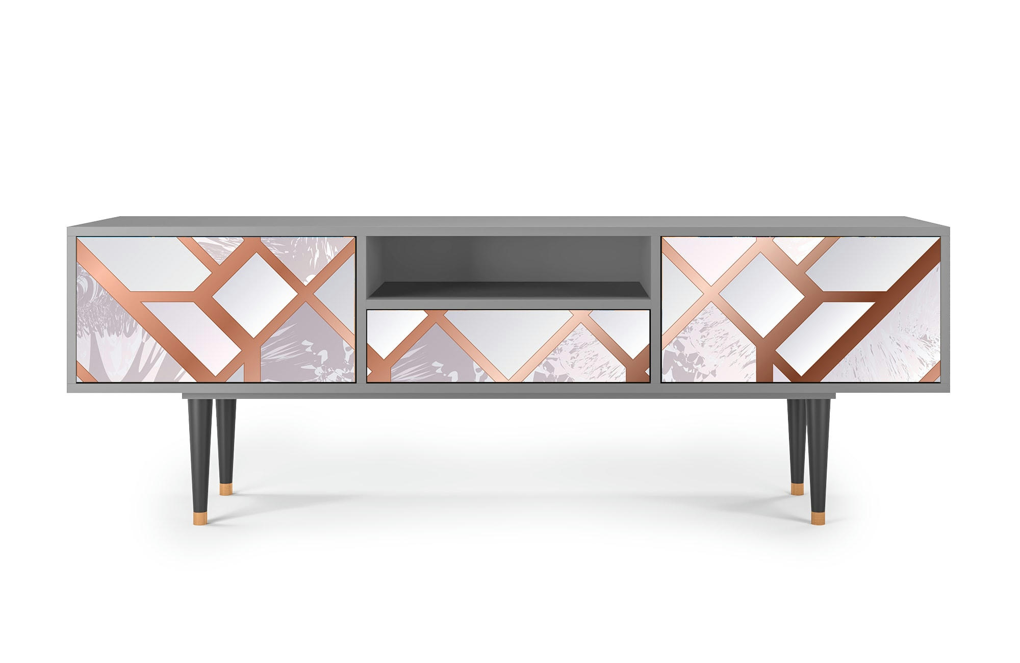 PASTEL FAIRYTALE - Meuble TV  rose clair 1 tiroir et 2 portes L 170 cm