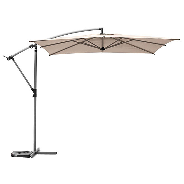 Parasol déporté carré Manoa blé 2,5 x 2,5 m - Hespéride