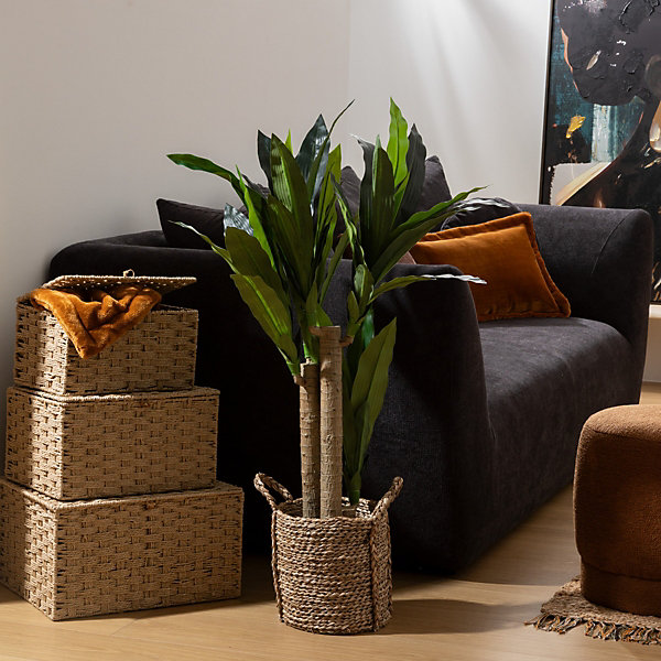 Dracena artificielle Onia pot noir H105cm - Atmosphera