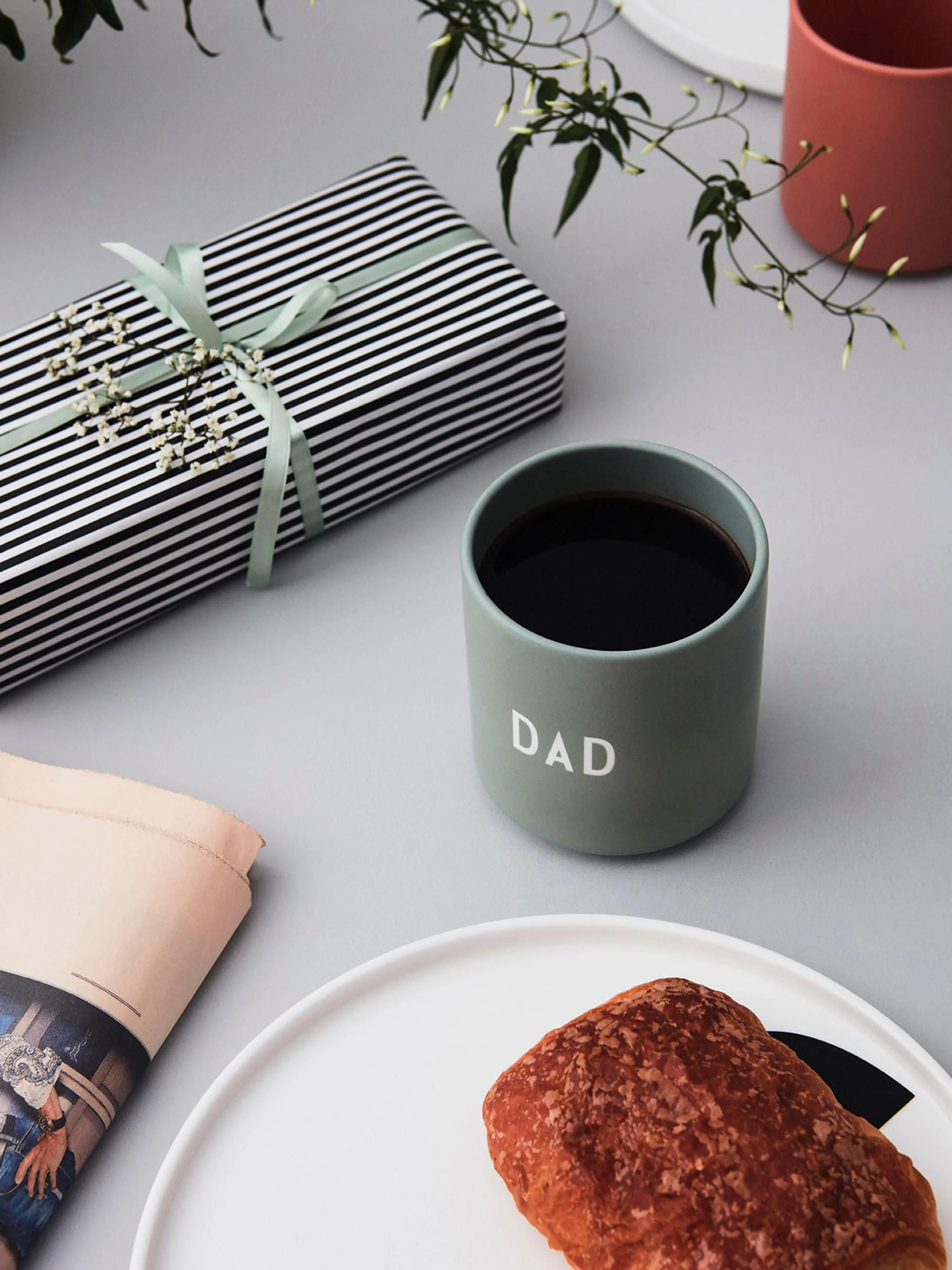 Design-Kaffeebecher Dad/Love