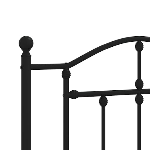 NNEVL Metal Headboard Black 90 cm