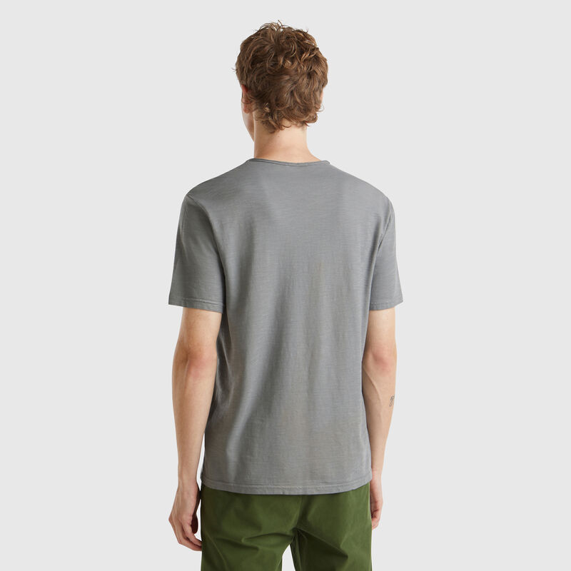 Mouse gray slub cotton t-shirt