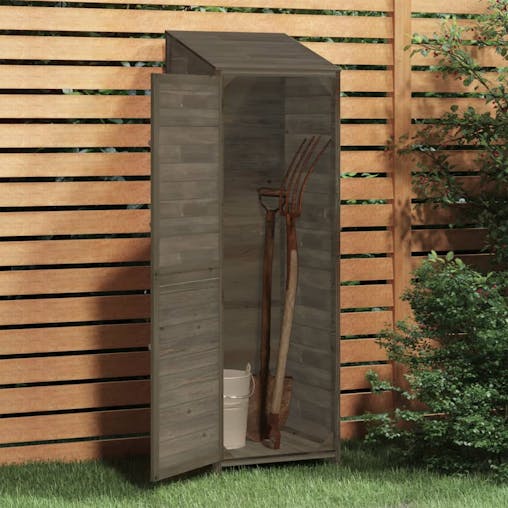 NNEVL Garden Shed Anthracite 55x52x174.5 cm Solid Wood Fir
