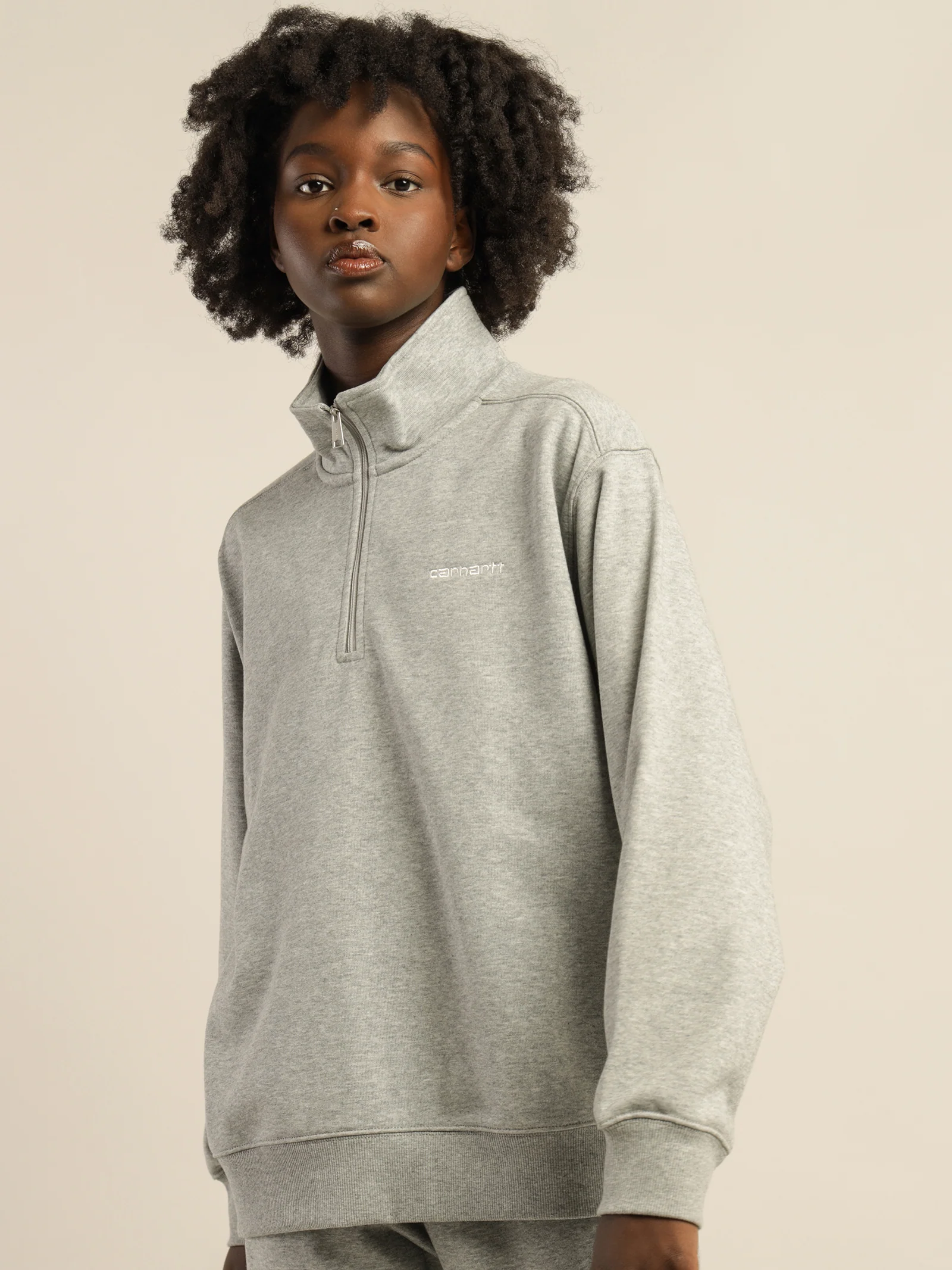Script Embroidery Highneck Sweater