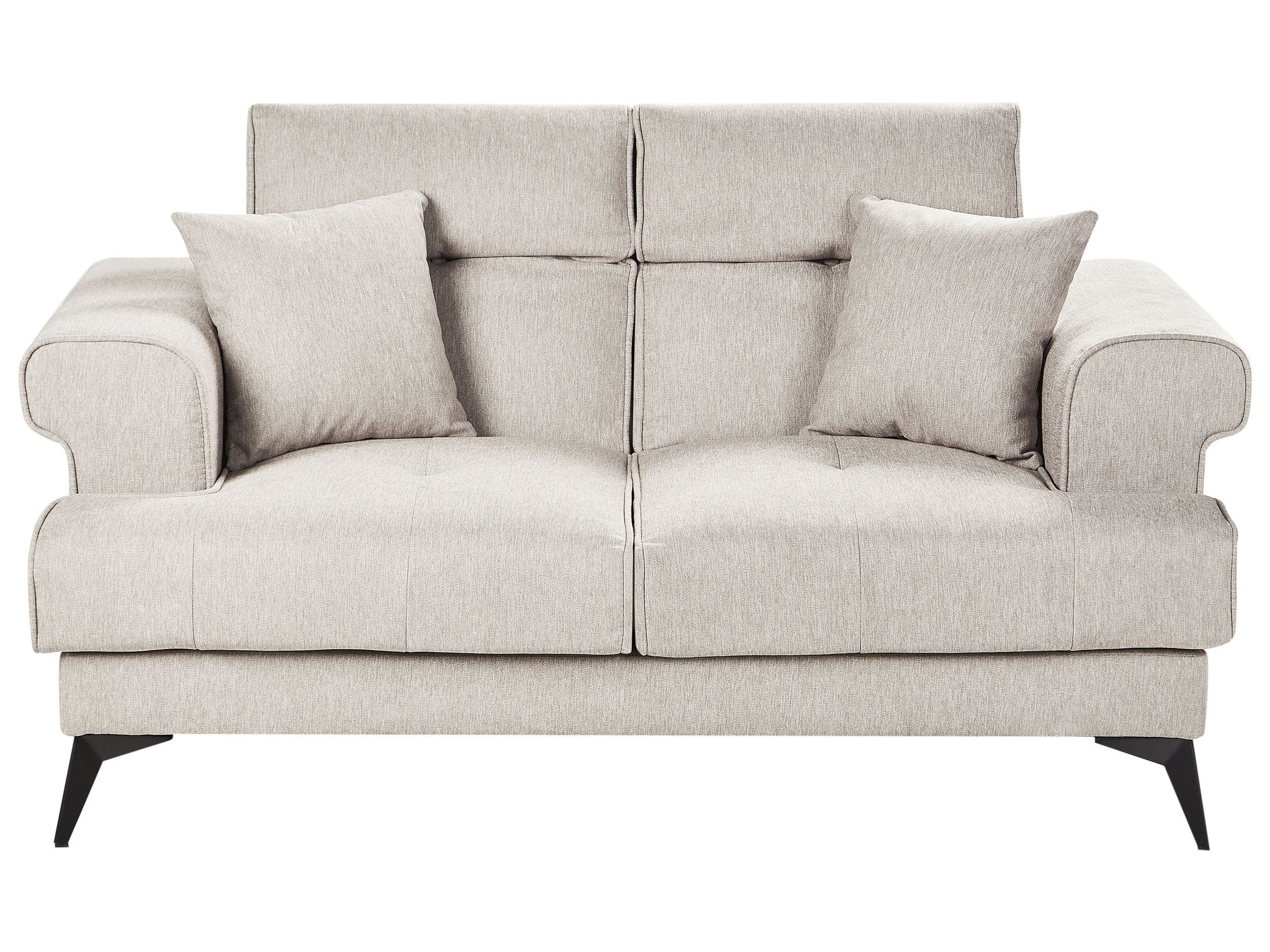 Sofa dwuosobowa tapicerowana beżowoszara