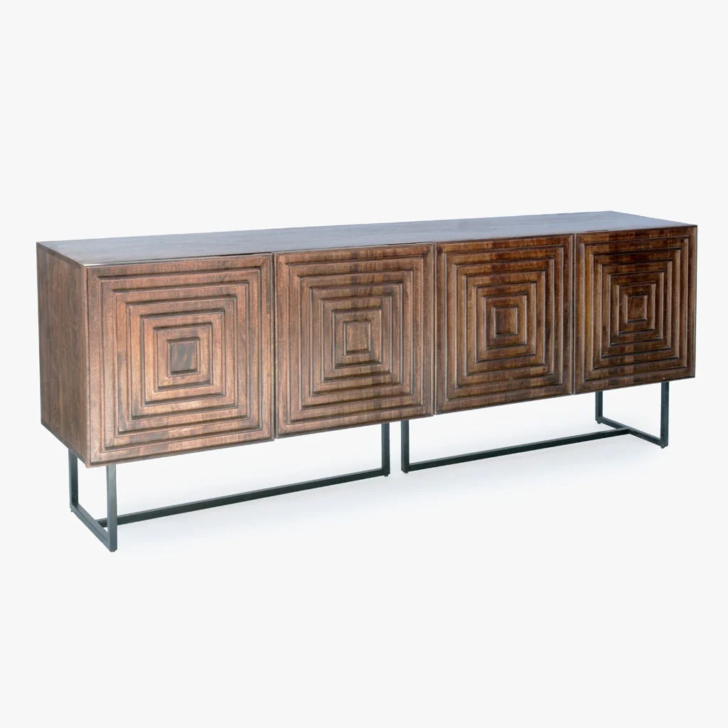 Aparador Geométrico Quatro Portas BOMBAIM