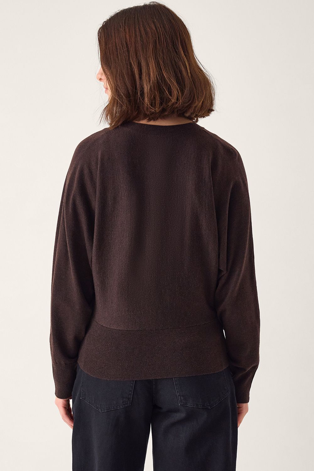 Monsoon Thea Embellished Wrap Jumper Brown