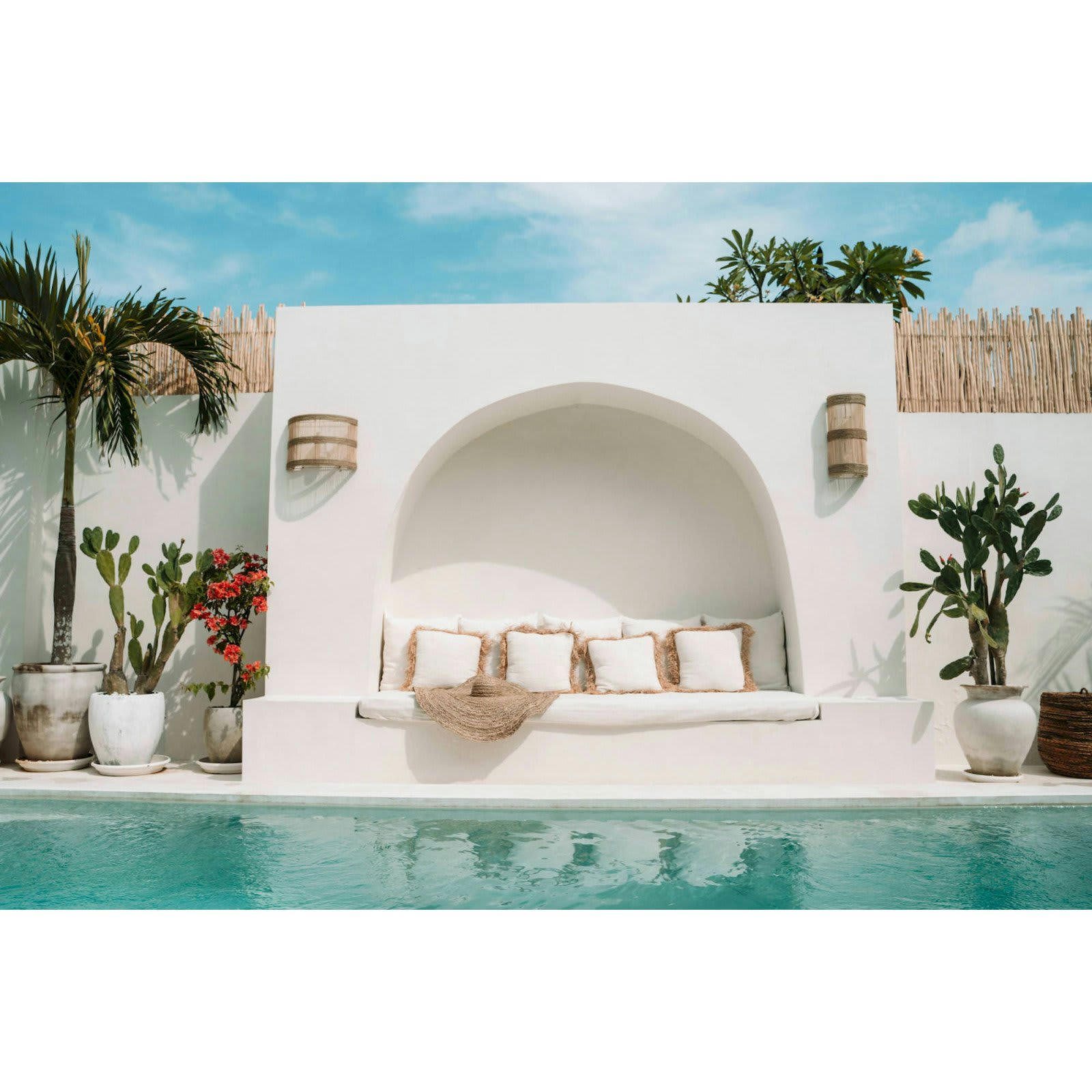 BALI BAZAR - Applique Rotin Bois clair 25x15x50 cm