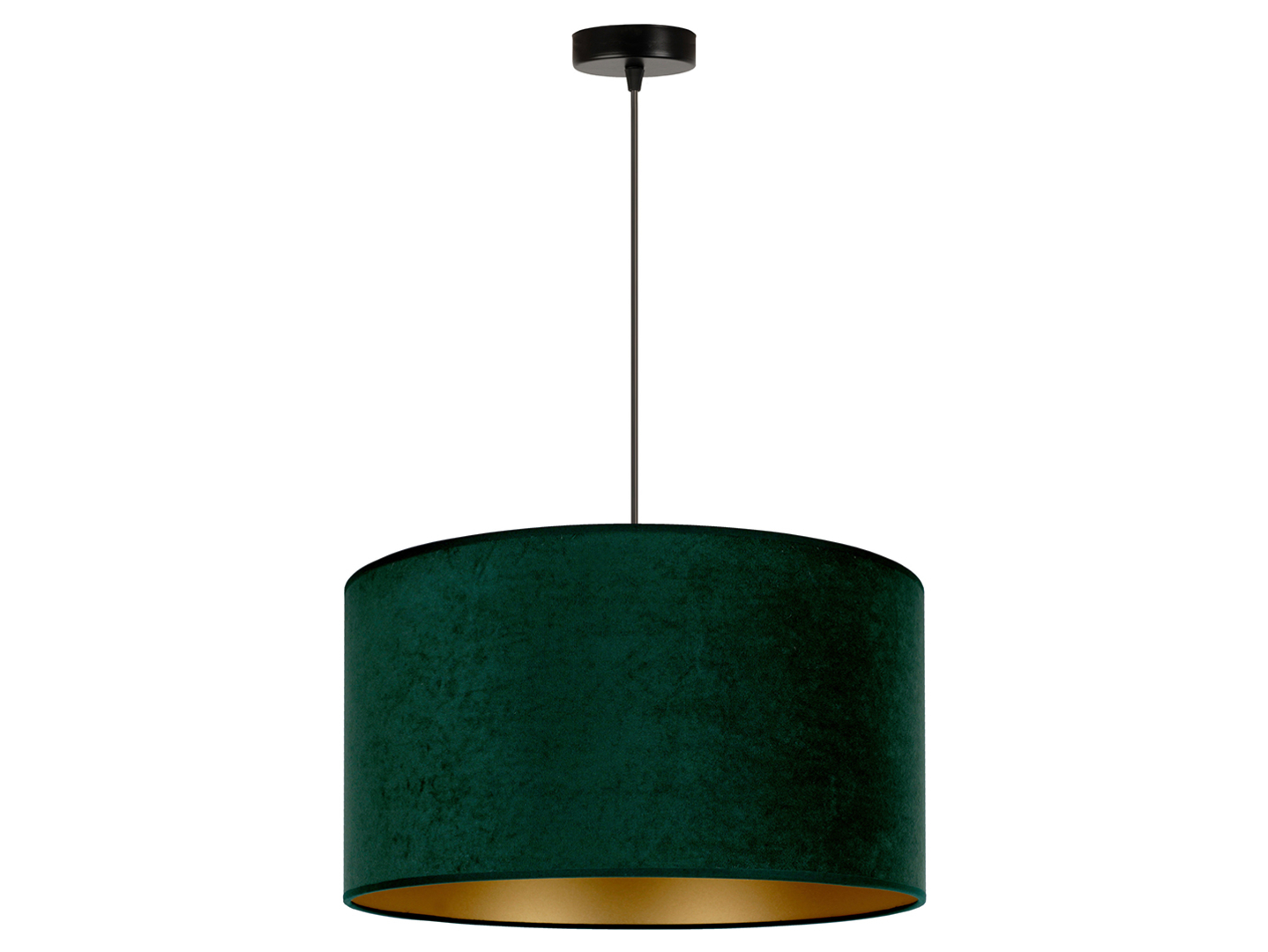 Lampa wisząca Golden welurowa zielono-złota