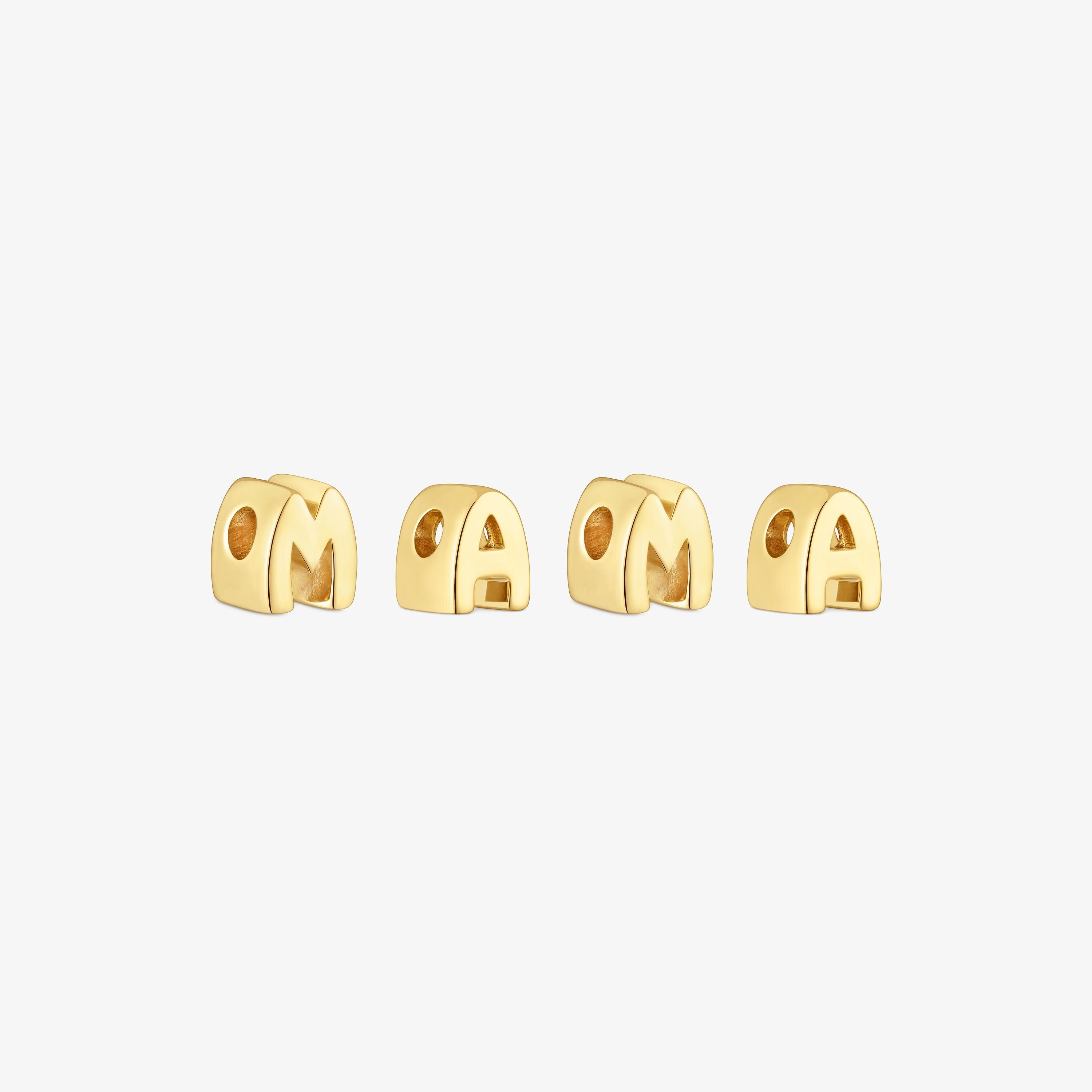 Pack charms TOUS Mama con baño de oro 18 kt sobre plata