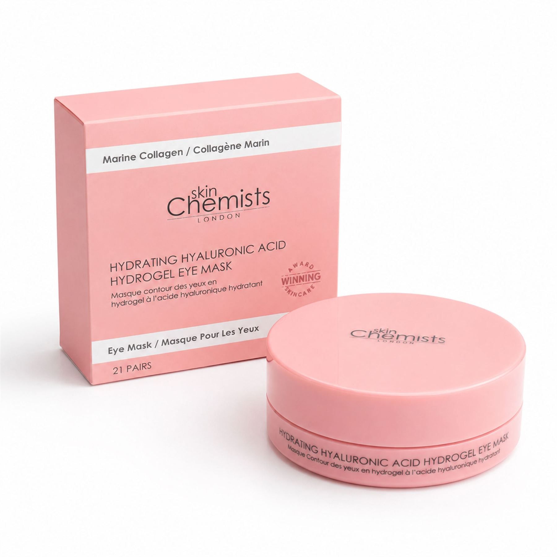 skinChemists professional Hydrating Anti-Ageing Hyaluronic Acid Hydrogel Eye Mask (20 Pairs)
