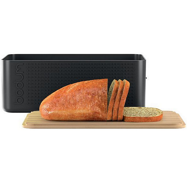 Boîte à pain 29cm bambou/plastique noir Bodum 11740-01 bistro