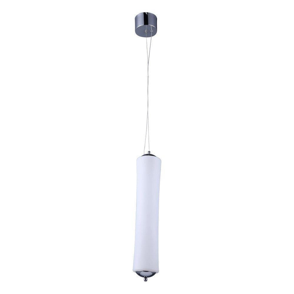 Lampa wisząca BAMBOO biała chromowana LED 1x18W Ciepła biel 1200lm V-TAC