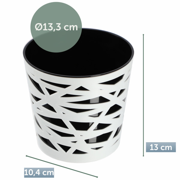 Doniczka Osłonka Wkład Donica Kolory Czarna 13cm