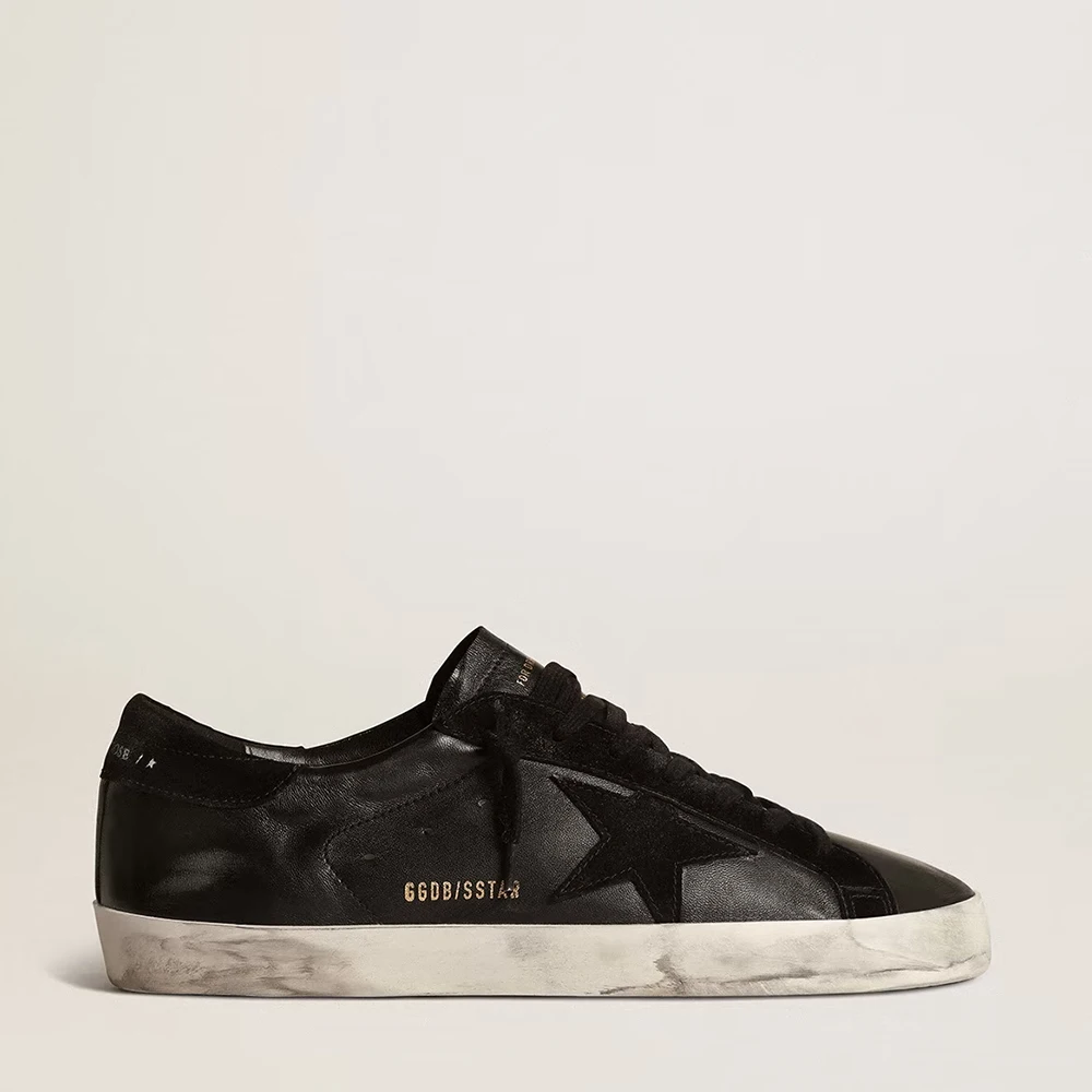 Golden Goose Super-Star LTD in nappa leather with red star and heel tab