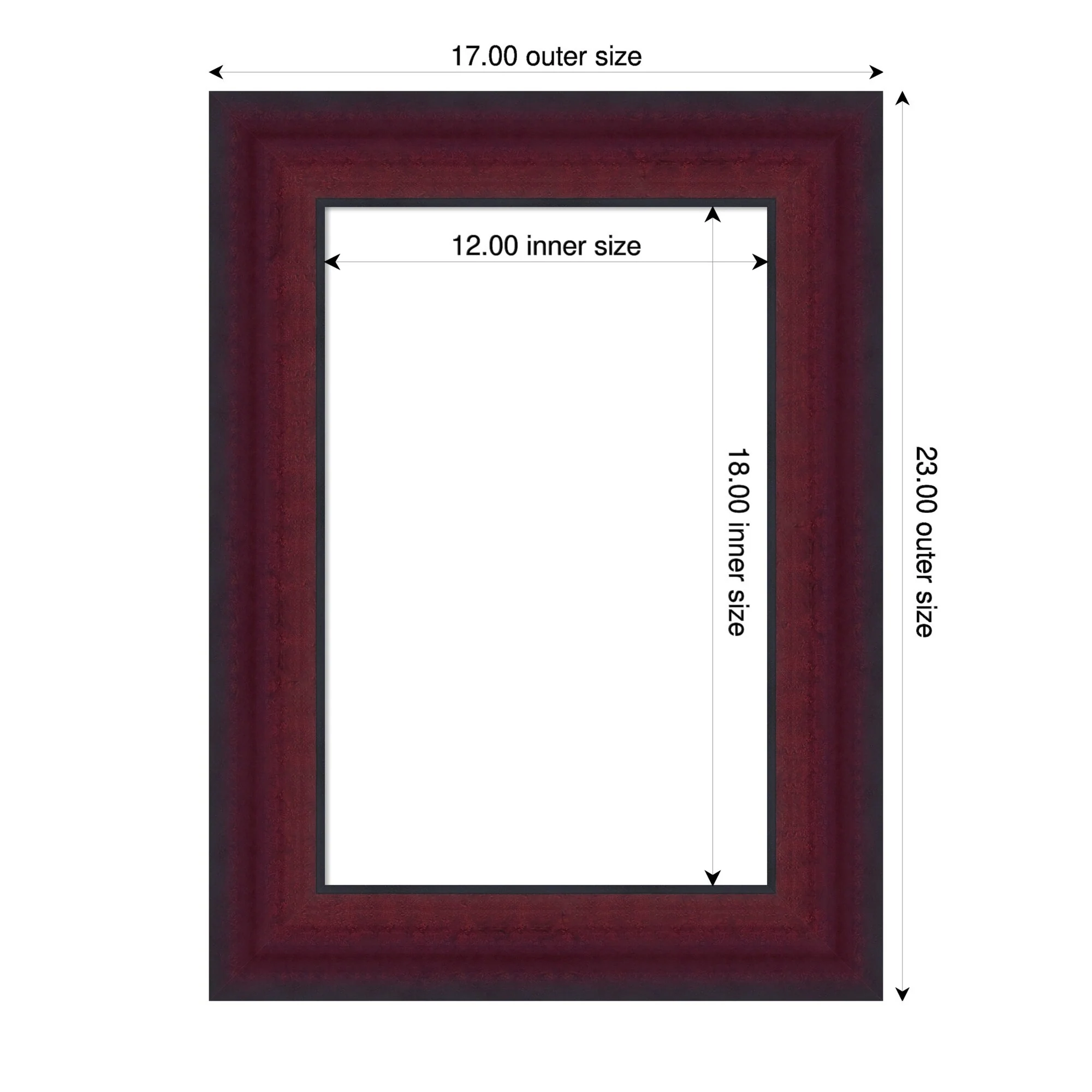 Amanti Art Canterbury Cherry Framed Dry Erase Magnetic Board