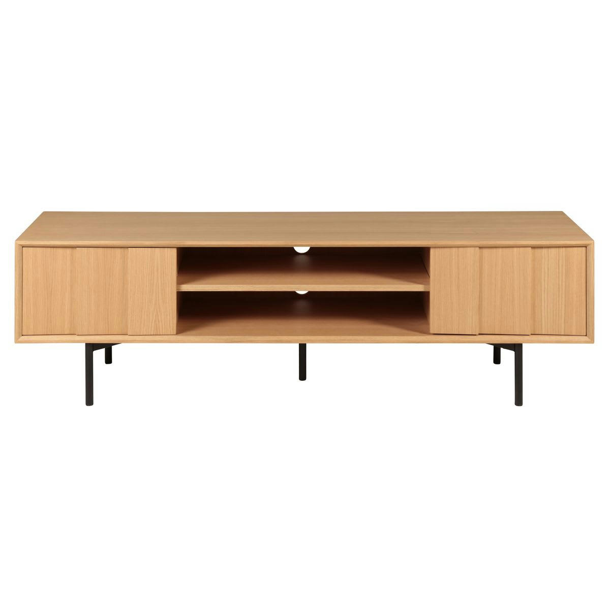 HYMA - Meuble TV chêne naturel 180 cm