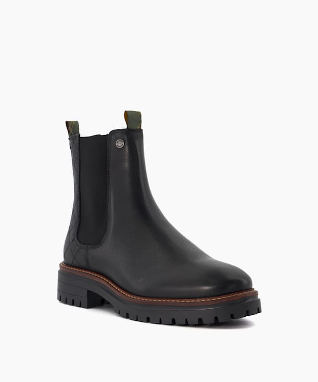 Evie Black - Leather Chelsea Ankle Boots