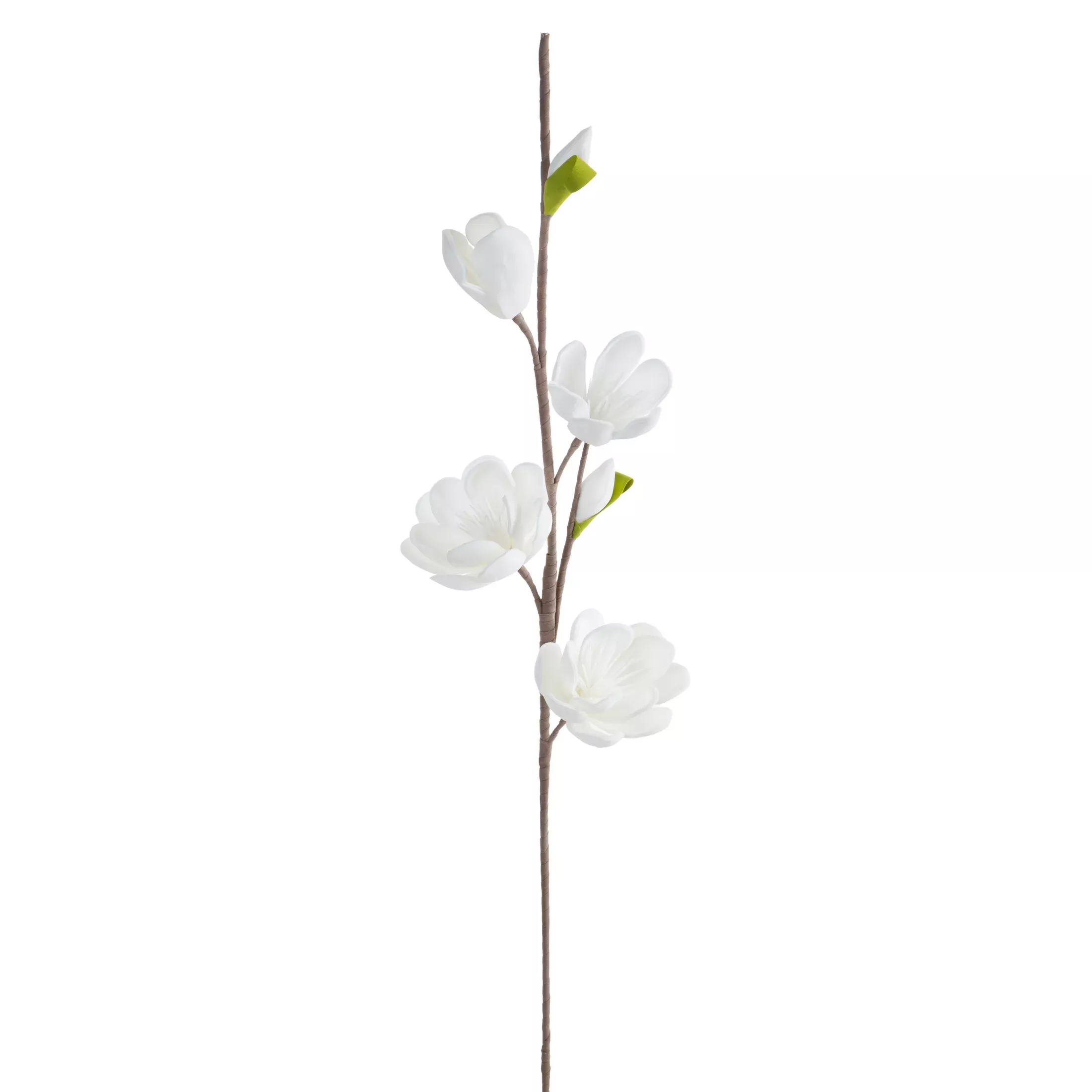 Kwiat sztuczny biały z plastycznej pianki foamiran 82 cm