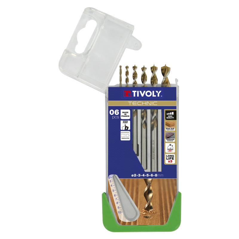 Coffret 5 forets pour bois Technic