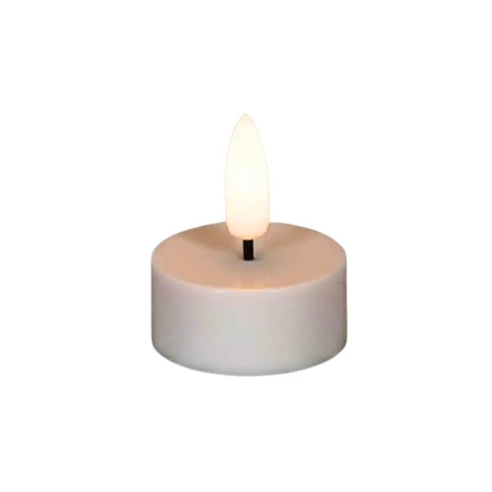 Anna's Collection LED waxinelichtjes - 10x - wit -3,5 x 1,5 cm