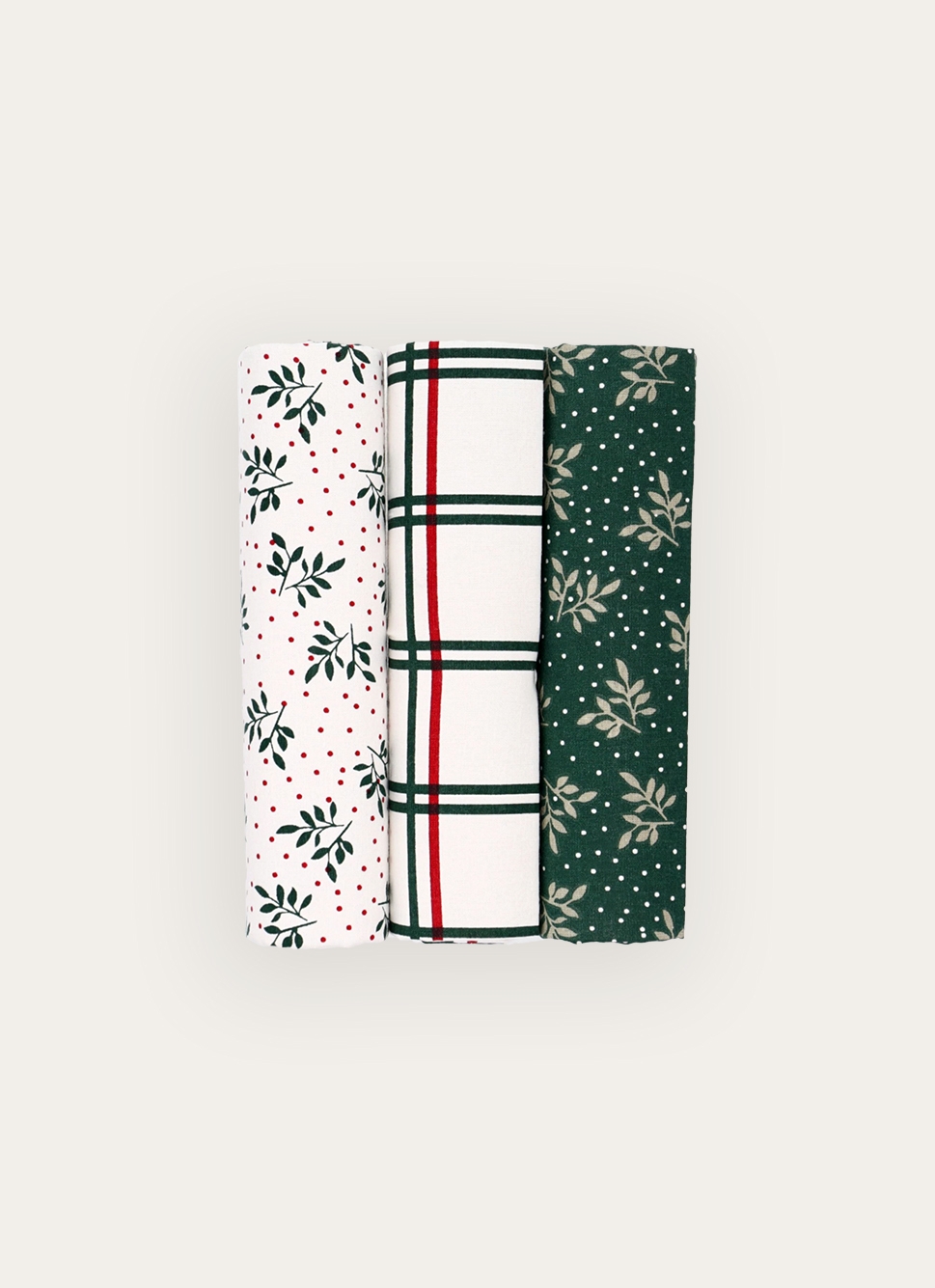 SAC DE 3 TORCHONS EN COTONMULTICOLORE