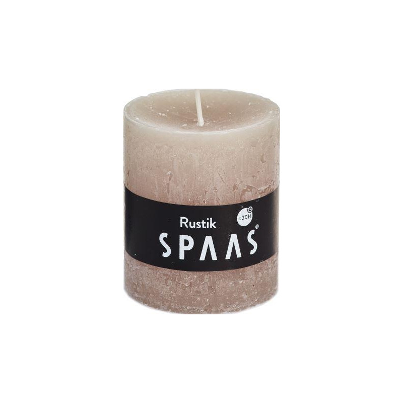 Bougie rustique Cylindre beige Ø 7 x 8 cm