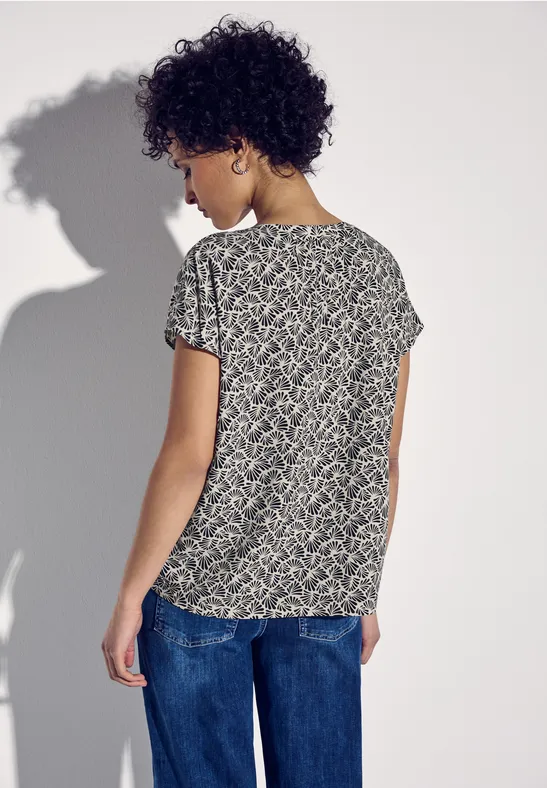 Kurzarmbluse mit Print