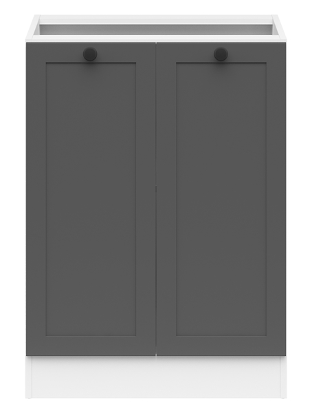 Szafka kuchenna dolna Junona Line 60 cm dwudrzwiowa grafit