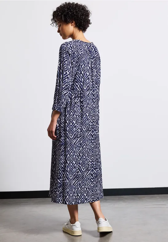 Gemustertes Midikleid