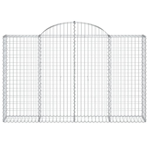 NNEVL Arched Gabion Basket 200x30x120/140 cm Galvanised Iron