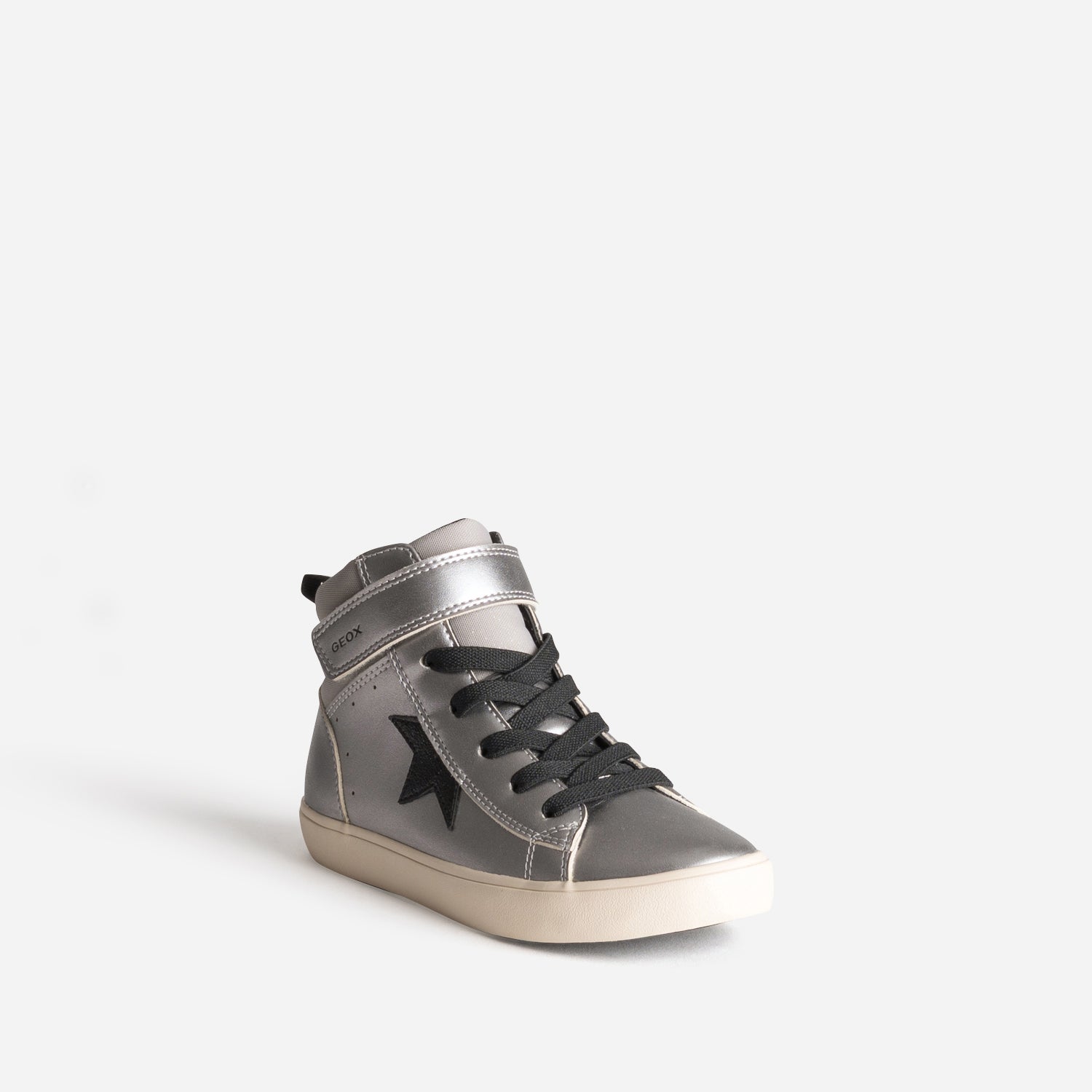 Basket GEOX argent et noir