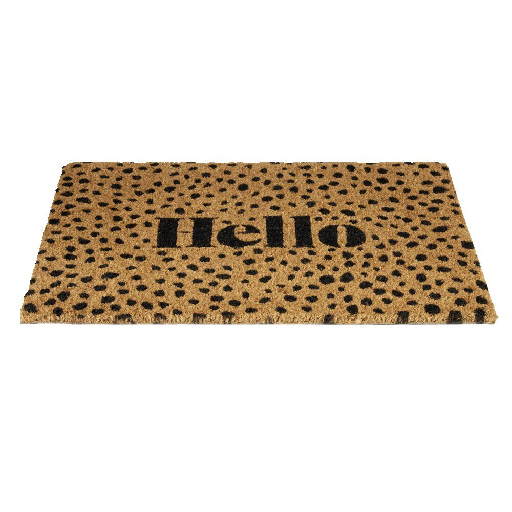 Paillasson coco rectangulaire Hello 40x60cm