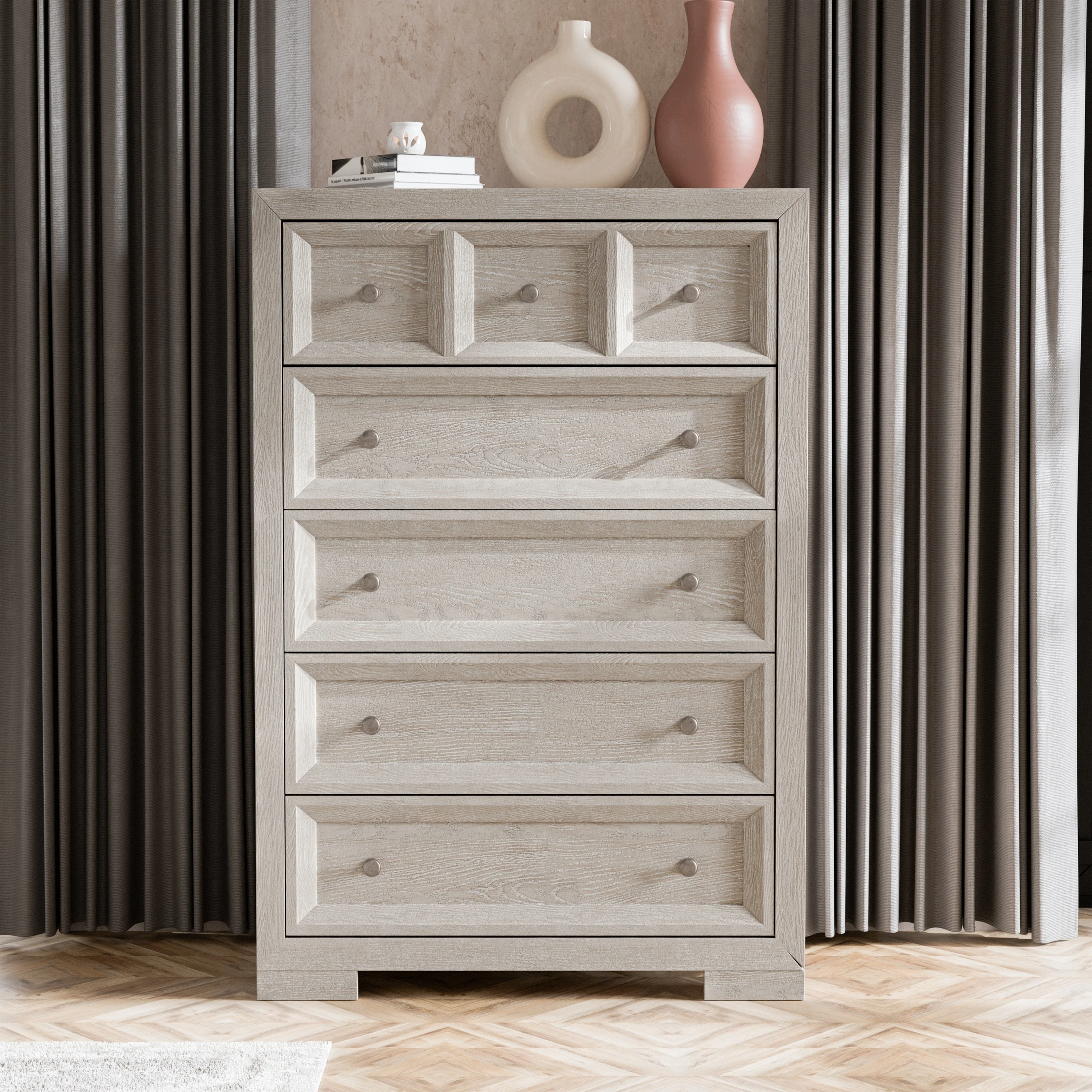 Furniture of America Durem Modern Classic Wood 5-Drawer Chest